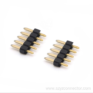 2.54mm Pitch Pin header Connector Single Row Straight SQ0.64mm H2.5mm 1*5P